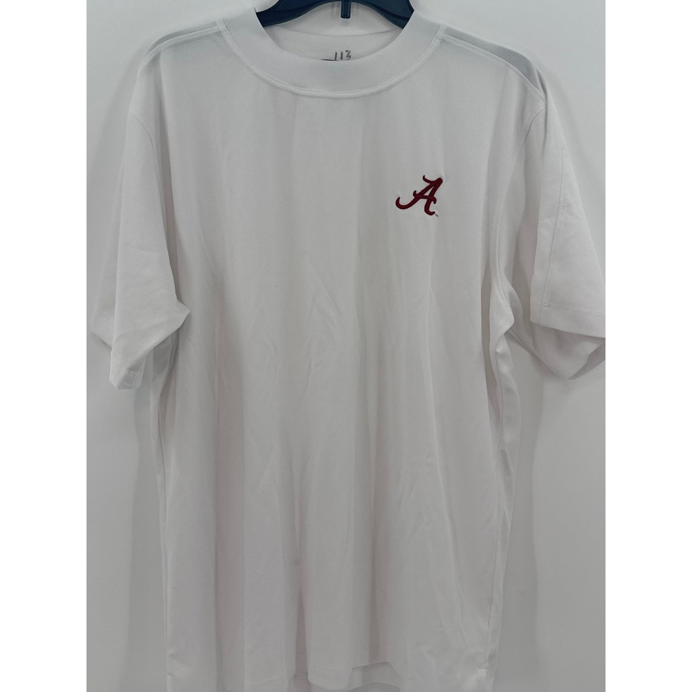 Devon & Jones Alabama Crimson Tide Mens White Performance T-Shirt Size Large